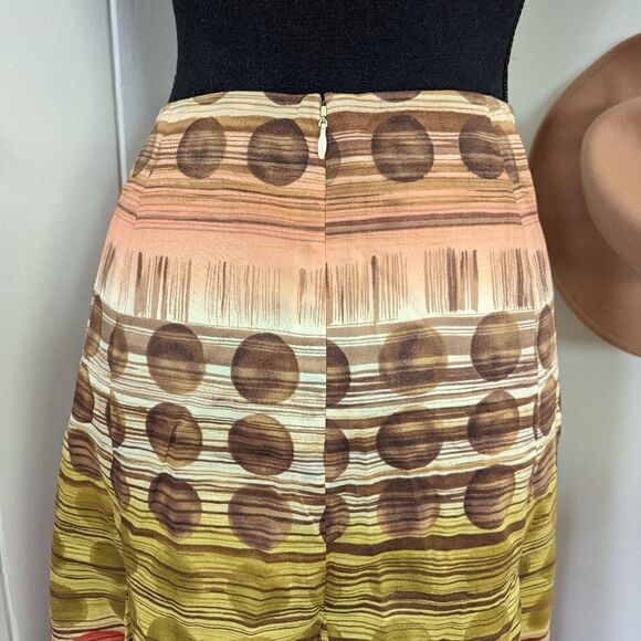 Talbots Dot Geometric Pattern Skirt 12 Fairycore Barncore Whimsigoth Boho - Picture 9 of 10